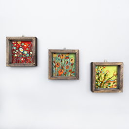 Wallity Cuadro Decorativo Enmarcado UKZM018 (3 Piezas)
